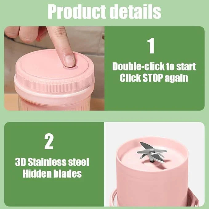 Premium Portable Electric Blender fresh juice Bottle Leakproof & Stylish