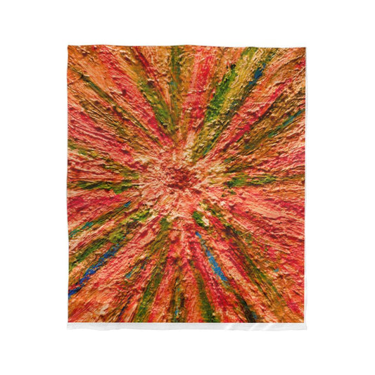 Birth of Light – Vibrant Art Blanket | Mink Touch Fleece Throw | Colorful Home Decor by M.J. Piron